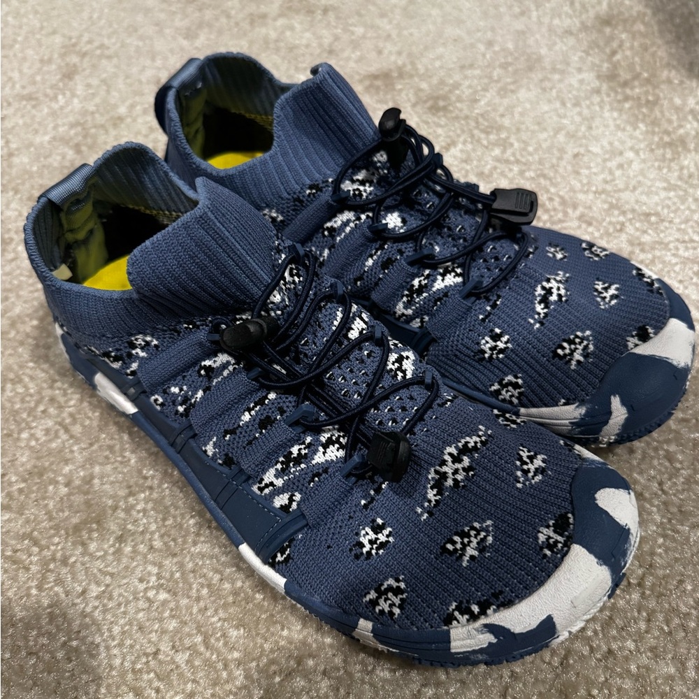 Womens Blue Patterned Shoes
